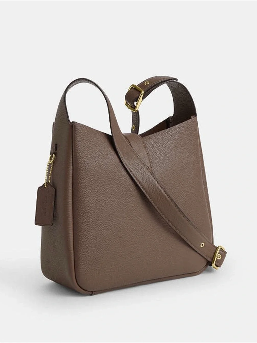 NWT Coach Taupe Brown Pebbled Leather Shoulder Bag with Gold Hardware - Picture 5 of 13